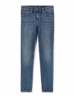 Slim-fit stretchkatoenen jeans C25 - blauw