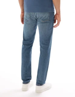 Slim-fit stretchkatoenen jeans C25 - blauw