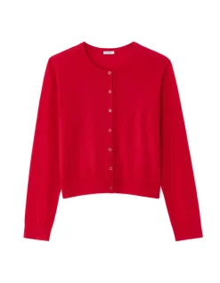 Slipover van 100% merinowol met ronde hals - Rood