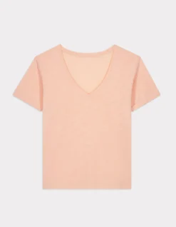 Slub katoenen t-shirt - roze