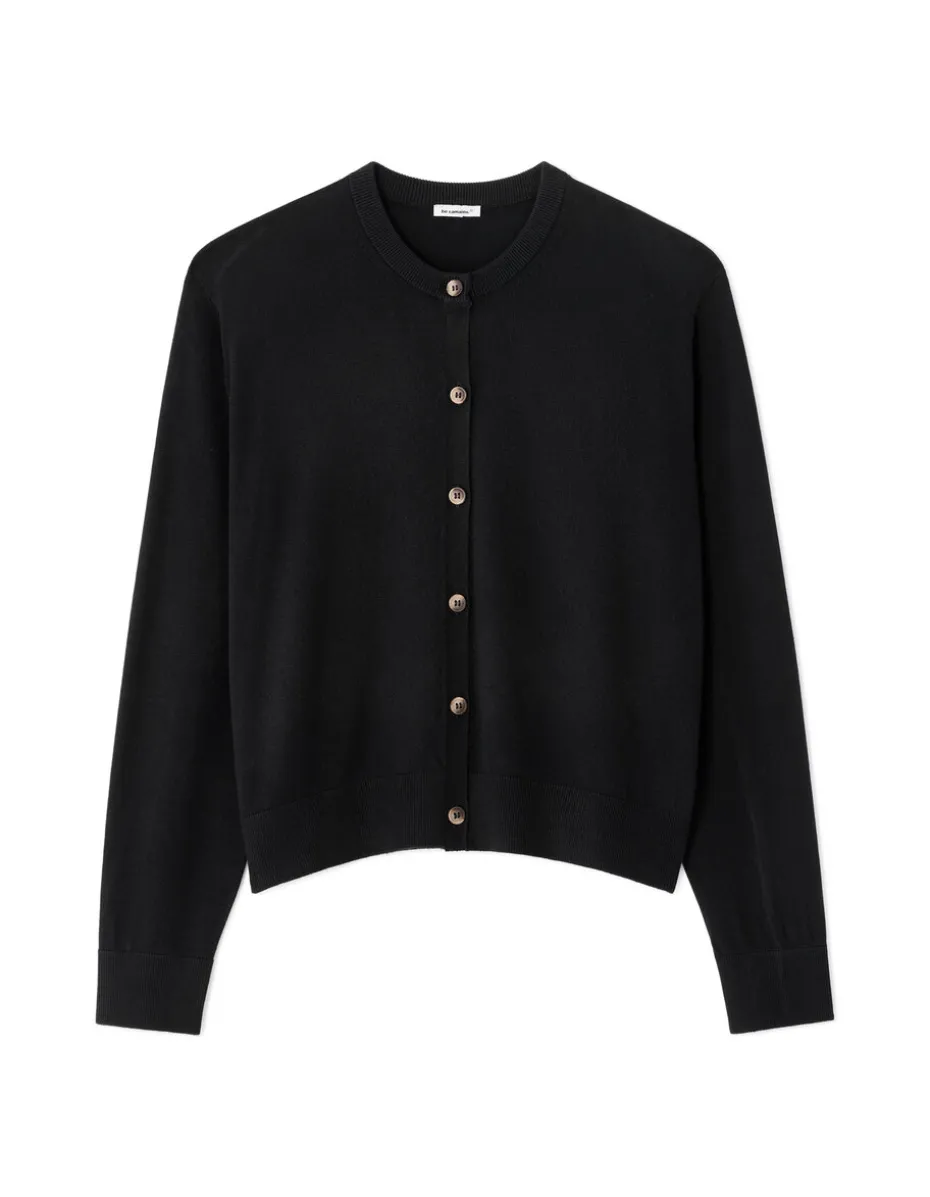 Soepel vallend vest van ECOVERO™ viscose - zwart