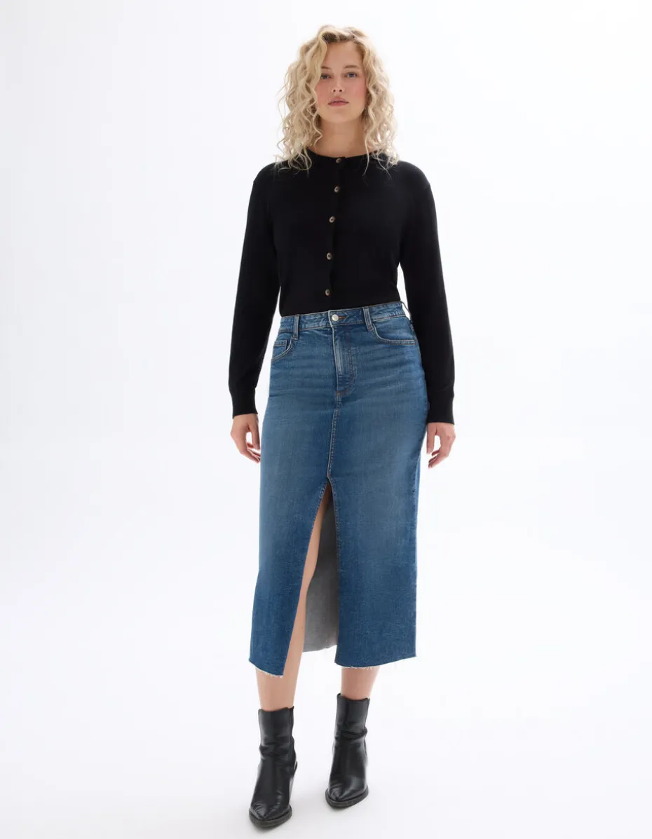 Soepel vallend vest van ECOVERO™ viscose - zwart