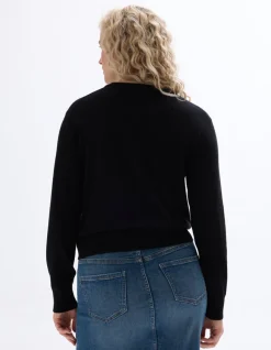 Soepel vallend vest van ECOVERO™ viscose - zwart
