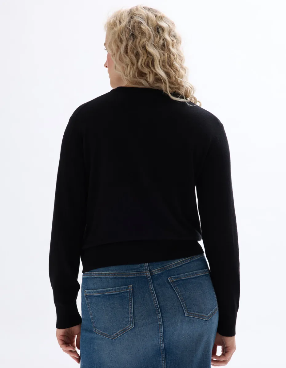 Soepel vallend vest van ECOVERO™ viscose - zwart