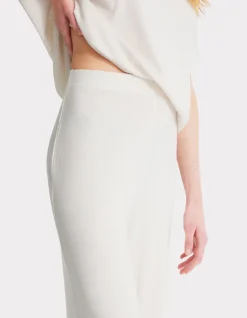 Soepelvallende modal broek - beige