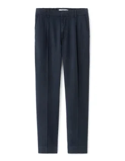 Straight fit chino broek TENCEL™ Lyocell - marineblauw