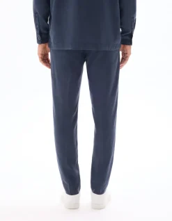 Straight fit chino broek TENCEL™ Lyocell - marineblauw