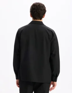 Stretch overshirt 1 zak - zwart