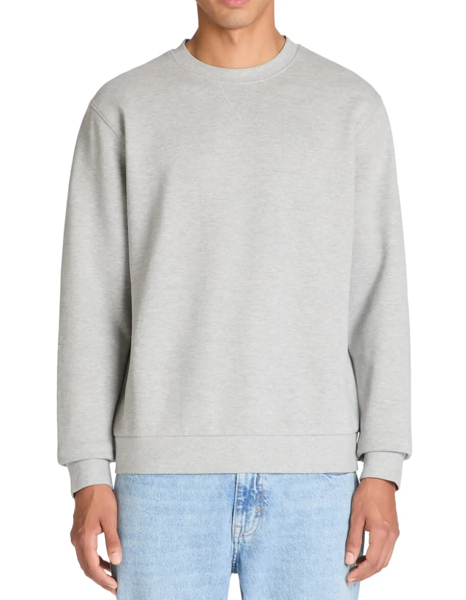 Sweater met ronde hals 100% katoen - grijs