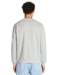 Sweater met ronde hals 100% katoen - grijs
