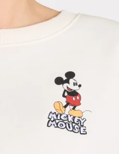 Sweatshirt met MICKEY print - ecru