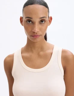 Tanktop van biologisch katoen - beige