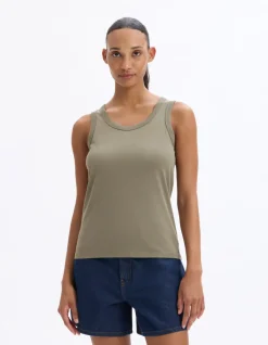 Tanktop van biologisch katoen - kaki