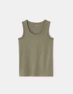 Tanktop van biologisch katoen - kaki