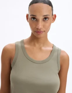 Tanktop van biologisch katoen - kaki