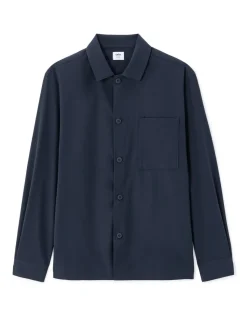 Technisch overshirt 1 zak - marineblauw
