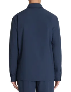 Technisch overshirt 1 zak - marineblauw