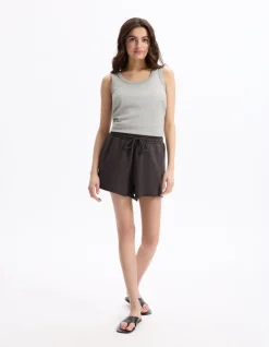 Terry shorts - grijs
