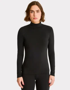 Thermisch coltrui t-shirt - zwart