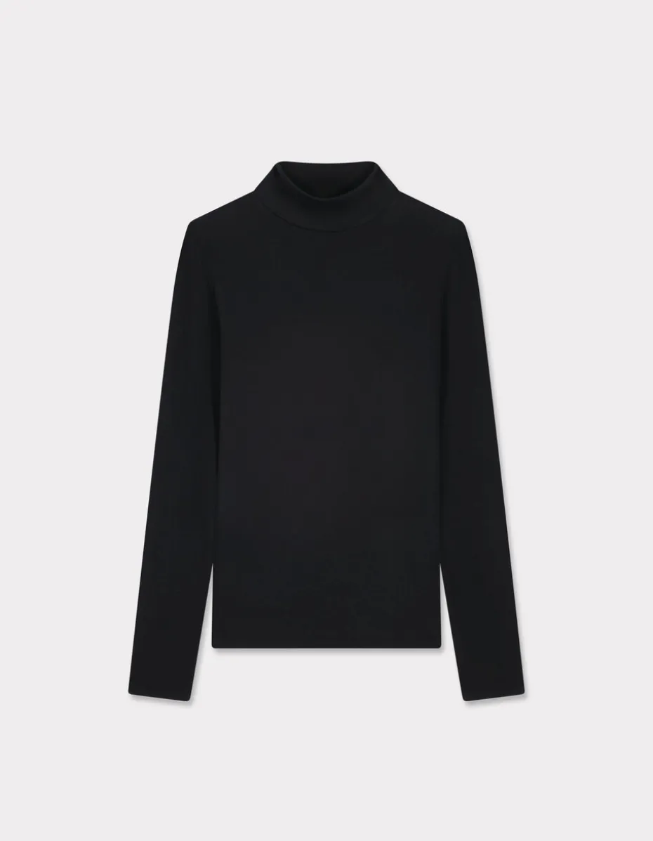 Thermisch coltrui t-shirt - zwart
