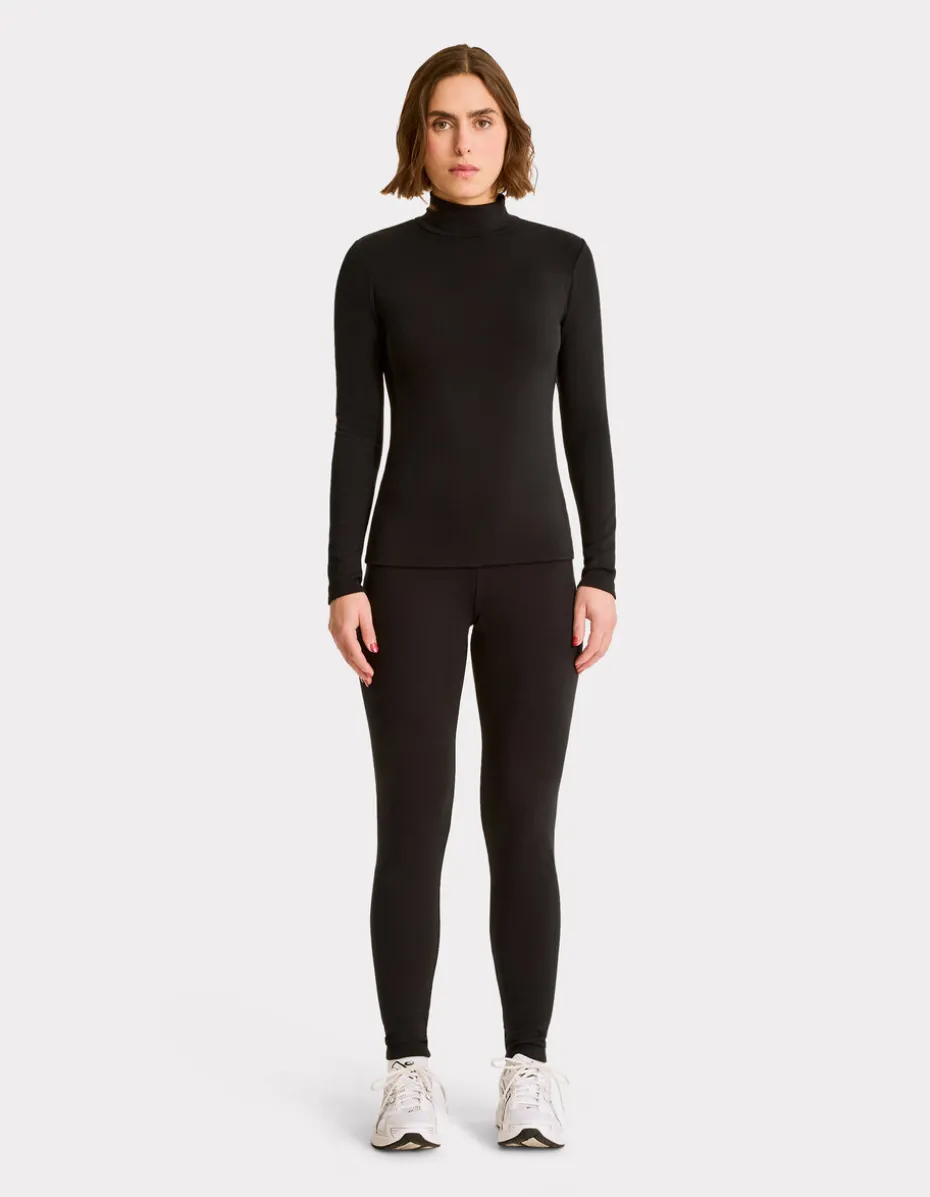 Thermisch coltrui t-shirt - zwart