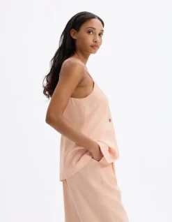 Top met bandjes - roze