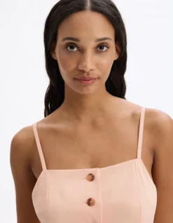 Top met bandjes - roze
