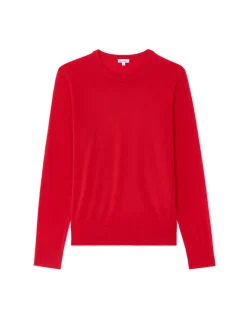 Trui 100% merinowol met ronde hals - rood