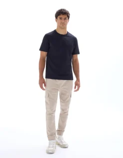 T-shirt boxy col rond 100% coton - noir
