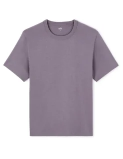 T-shirt boxy col rond 100% coton - gris