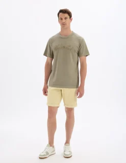 T-shirt Boxy fit Ronde hals 100% katoen - lauriergroen