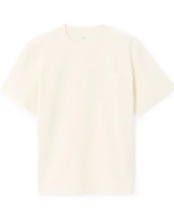 T-shirt boxy ronde hals - beige