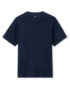 T-shirt boxy ronde hals 100% katoen - marine