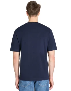 T-shirt boxy ronde hals 100% katoen - marine