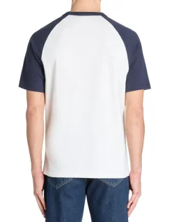 T-shirt boxy ronde hals 100% katoen - marine