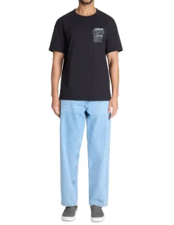 T-shirt boxy ronde hals 100% katoen - zwart