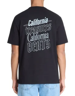 T-shirt boxy ronde hals 100% katoen - zwart