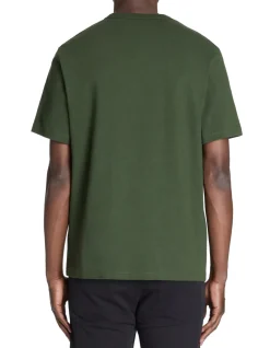 T-shirt boxy ronde hals 100% katoen - groen