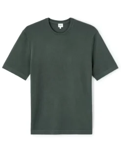 T-shirt boxy ronde hals - kaki