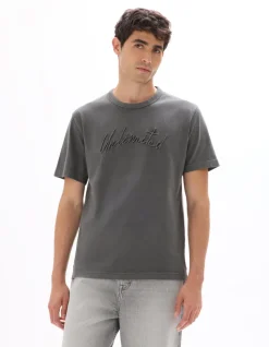 T-shirt boxy ronde hals 100% katoen - zwart