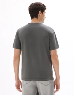 T-shirt boxy ronde hals 100% katoen - zwart