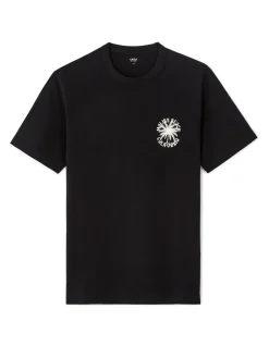 T-shirt Boxy Ronde Hals 100% Katoen Met Stadsprint - Zwart
