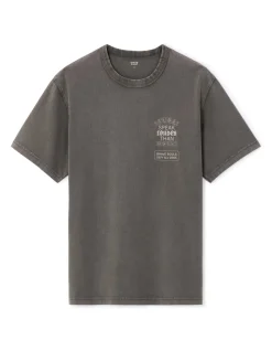 T-shirt boxy ronde hals 100% katoen - antraciet