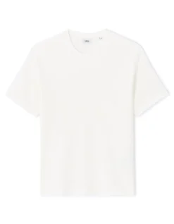 T-shirt Boxy Ronde hals Plissé - Wit