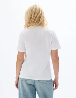 T-shirt korte mouwen V-hals wit