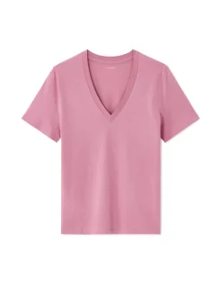 T-shirt korte mouwen V-hals - roze