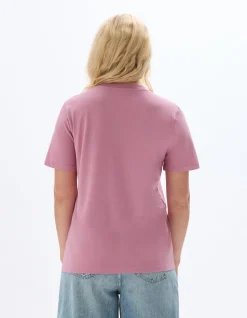 T-shirt korte mouwen V-hals - roze