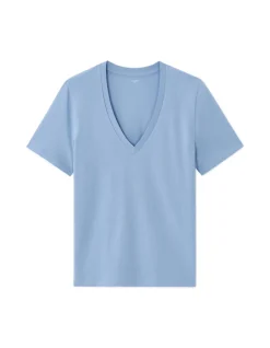 T-shirt korte mouwen V-hals - blauw