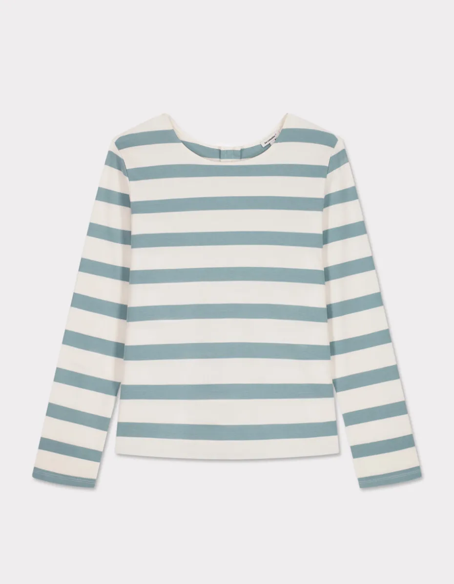T-shirt met lange mouwen en zeemansmotief - groen