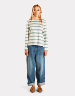 T-shirt met lange mouwen en zeemansmotief - groen